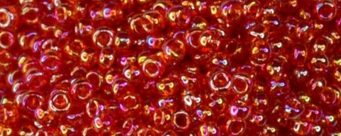(image for) TOHO Size 15/o Round Seed Bead-Ruby Hyacinth Transparent Rainbow. 15T165-100