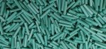 (image for) TOHO Size 3 Bugle Bead. 9mm Length-Green Turquoise Opaque Stock. 100 Gram Bag