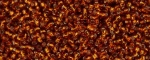 (image for) TOHO Size 15/o Round Seed Bead-Burnt Orange Silver Lined. 15T2208-100