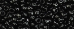 (image for) TOHO Size 11/o Round Takumi Large Hole Seed Bead. Jet Black Opaque * 250 Gram Bag