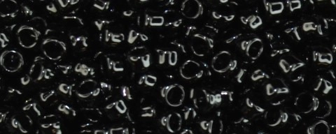 (image for) TOHO Size 11/o Round Takumi Large Hole Seed Bead. Jet Black Opaque * 250 Gram Bag