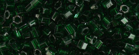 TOHO 8/o Hexagon-Dark Emerald Green Transparent, Stock # 8THex939-100