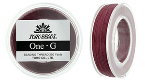 TOHO One-G Thread (4 spools) 125 Yard Spools-Burgundy Stock #: PT-6-125-4