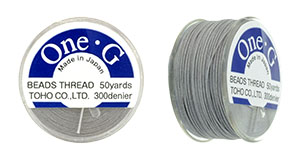 TOHO One-G Thread (5 bobbin's) 50 Yards-Light Gray Stock #: PT-14-50-5