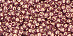 TOHO Size 11/o Round Seed Bead-Light Rose Gold Luster. 11T203-250 (image for) TOHO Size 11/o Round Seed Bead-Light Rose Gold Luster. 11T203-250