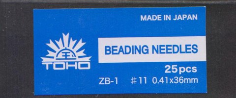 TOHO Beading Needle #11 (0.41x35mm) - #ZB-1-5 pack