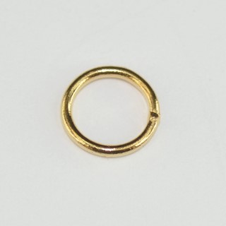 Gold Finish Brass - 8x1mm Soldered Jump Rings - 500 pk (image for) Gold Finish Brass - 8x1mm Soldered Jump Rings - 500 pk