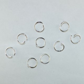 Silver Plated Brass-12x1.2mm Jump Ring-100g (image for) Silver Plated Brass-12x1.2mm Jump Ring-100g
