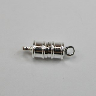Silver Plate - Tube Magnetic Clasps - 10x6mm - 100 pk