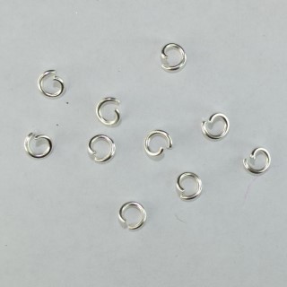(image for) Silver Plated Brass-6x1.2mm Jump Ring-250g