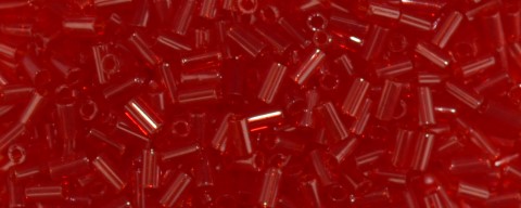 TOHO #1 Bugle Beads ( 3mm Length) Ruby Transparent Stock # :1T5B-100