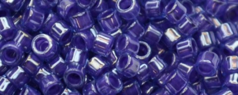 TOHO Aiko-Purple Lined Aqua Luster #TB-1058-50 - Click Image to Close