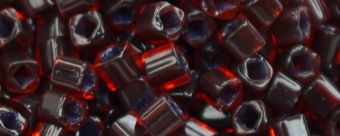 TOHO 1.5 mm Cube Beads-Dark Cherry Amber Transparent Stock # :T1.5C2153-100