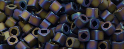 TOHO 1.5 mm Cube Beads-Brown Iris Metallic Matte