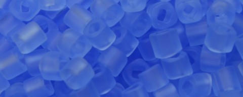 TOHO 1.5 mm Cube Beads-Light Sapphire Transparent Matte Stock # :T1.5C13F-100