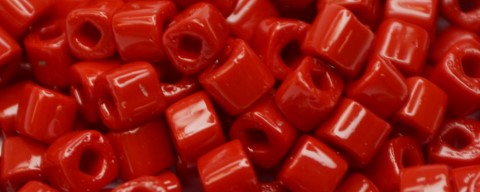 TOHO 3mm Cube-Red Opaque