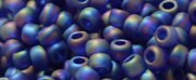 (image for) TOHO Size 11/o Round Seed Bead-Cobalt Blue Transparent Rainbow Matte. 11T87DF-250