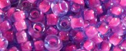 (image for) TOHO 11/o Round Seed Bead-Dark Pink Lined Aqua Transparent. 11T980-250