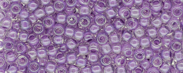 TOHO Size 11/o Round Seed Bead-Grape Lined Crystal Transparent. 11T936-250 (image for) TOHO Size 11/o Round Seed Bead-Grape Lined Crystal Transparent. 11T936-250
