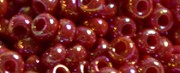 (image for) TOHO Size 11/o Round Seed Bead-Red Opaque Rainbow. 11T405-100