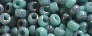 (image for) TOHO 11/o Round Seed Bead-Turquoise / Purple Marbled Opaque. 11T1206-100