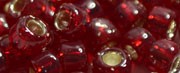 (image for) TOHO Size 3/o Round Seed Bead-Dark Ruby Silver Lined 3TR25C 3TR25C-250