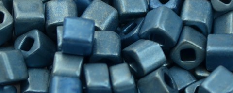 TOHO 4 mm Cube-Denim Blue Metallic Matte Stock # :T4C511F-100