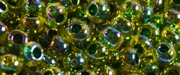(image for) TOHO 11/o Round Seed Bead-Blue Lined Topaz Rainbow. 11T1829-250
