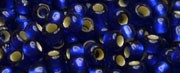 (image for) TOHO Size 8/o Round Seed Bead-Dark Cobalt Blue Silver Lined Matte. 8T28DF-250