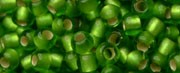 (image for) TOHO Size 11/o Round Seed Bead-Kelly Green Silver Lined Matte. 11T27F-250